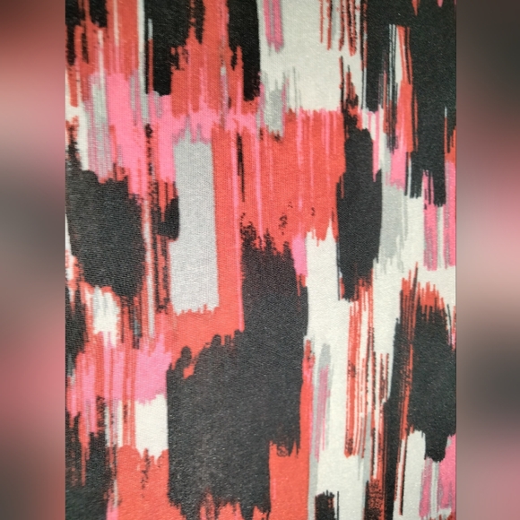 Tahari (Size 4) Multicolor Paintbrush Pattern Gold Hardware Accent Sheath Dress - Picture 8 of 11